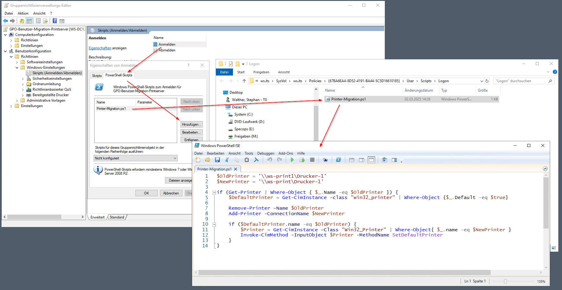 Migration eines Druck- und Scan-Servers zu Windows Server 2025